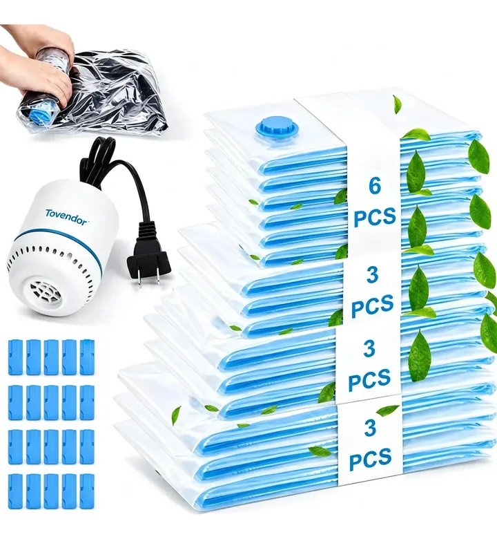 15 bolsas al vacío + bomba eléctrica